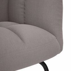 Fotel bujany, kolor taupe, tapicerowany tkaniną