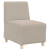 Sofa Fotel Jasnoszary 55 cm Kręcona Tkanina Wełniana