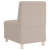 Sofa Fotel Jasnoszary 55 cm Kręcona Tkanina Wełniana
