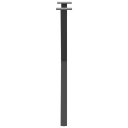 Nogi do stołu jadalnego, 2 szt., antracyt, 50x(72-73) cm, stal