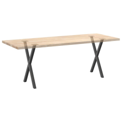 Nogi do stołu jadalnego, 2 szt., antracyt, 50x(72-73) cm, stal