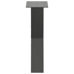 Nogi do stolika kawowego, 2 szt., antracyt, 28x(42-43) cm, stal