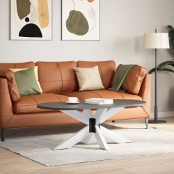 Noga stolika kawowego, biały, 98x58x(42-43) cm, stal