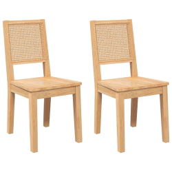 Krzesła do jadalni 2 szt. lite drewno guma