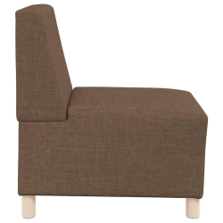 Sofa Fotel Brązowy 55 cm Tkanina