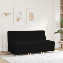 Sofa Fotel Czarny 55 cm Kręcona Tkanina Wełniana