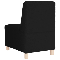 Sofa Fotel Czarny 55 cm Kręcona Tkanina Wełniana