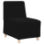 Sofa Fotel Czarny 55 cm Kręcona Tkanina Wełniana