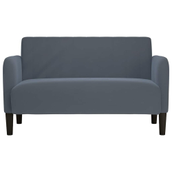 Sofa dwuosobowa Ciemnoszara 109 cm Aksamit