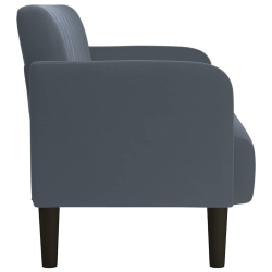 Sofa dwuosobowa Ciemnoszara 109 cm Aksamit