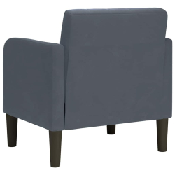 Sofa Fotel z Podłokietnikami Ciemnoszary 54 cm Aksamit
