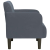 Sofa Fotel z Podłokietnikami Ciemnoszary 54 cm Aksamit