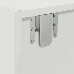 Szafki RTV 2 szt. Białe 60x31x25,5 cm Drewno klejone