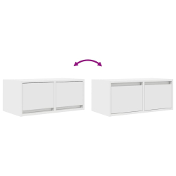 Szafki RTV 2 szt. Białe 60x31x25,5 cm Drewno klejone
