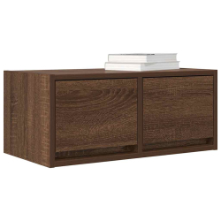 Szafka RTV Brązowy Dąb 60x31x25,5 cm Drewno klejone