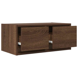 Szafka RTV Brązowy Dąb 60x31x25,5 cm Drewno klejone