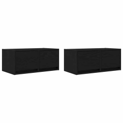 Szafki RTV 2 szt. Dąb czarny 60x31x25,5 cm Drewno klejone