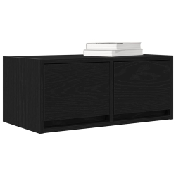 Szafki RTV 2 szt. Dąb czarny 60x31x25,5 cm Drewno klejone