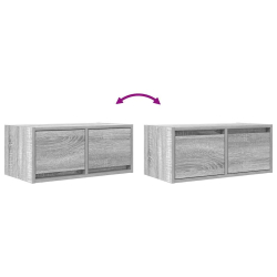 Szafka RTV Szara Sonoma 60x31x25,5 cm Drewno klejone