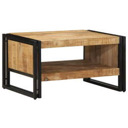 Stolik kawowy 70x50x38 cm lite drewno surowe mango