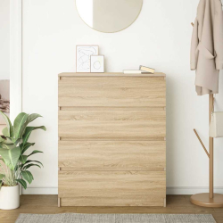 Komoda Sonoma Oak 80x35x99 cm Drewno klejone