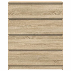 Komoda Sonoma Oak 80x35x99 cm Drewno klejone