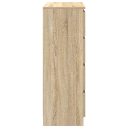 Komoda Sonoma Oak 80x35x99 cm Drewno klejone