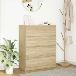 Komoda Sonoma Oak 80x35x99 cm Drewno klejone
