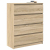 Komoda Sonoma Oak 80x35x99 cm Drewno klejone