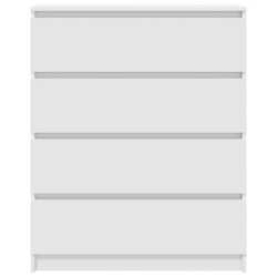 Komoda Biała 80x35x99 cm Drewno klejone