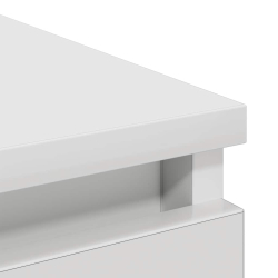 Komoda Biała 80x35x99 cm Drewno klejone