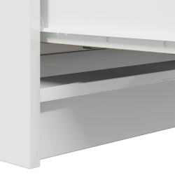Komoda Biała 80x35x99 cm Drewno klejone