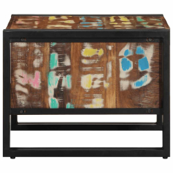 Stolik kawowy wielokolorowy 50x50x38 cm lite drewno odzyskane