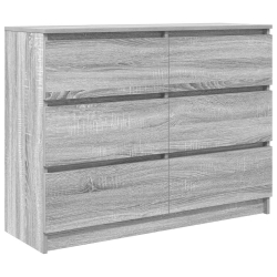Komoda, szary dąb sonoma, 100x35x76 cm, materiał drewnopochodny