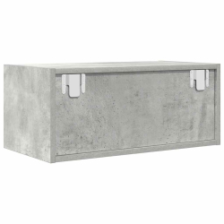 Szafki RTV 2 szt. Beton Szary 60x31x25,5 cm Drewno klejone