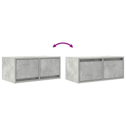 Szafki RTV 2 szt. Beton Szary 60x31x25,5 cm Drewno klejone