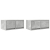 Szafki RTV 2 szt. Beton Szary 60x31x25,5 cm Drewno klejone