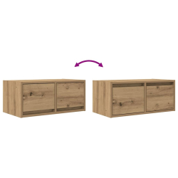 Szafka RTV Artisan Oak 60x31x25,5 cm Drewno klejone