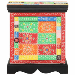 Szafka nocna 2 szt. Wielokolorowa 40x35x45 cm Drewno lite Mango