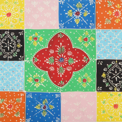 Szafka nocna 2 szt. Wielokolorowa 40x35x45 cm Drewno lite Mango