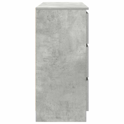 Komoda Betonowa Szara 100x35x76 cm Drewno klejone