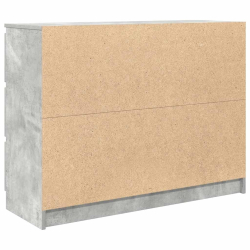 Komoda Betonowa Szara 100x35x76 cm Drewno klejone