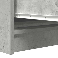 Komoda Betonowa Szara 100x35x76 cm Drewno klejone