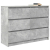 Komoda Betonowa Szara 100x35x76 cm Drewno klejone