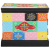Stolik kawowy wielokolorowy 90x50x40 cm lite drewno mango