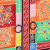 Stolik kawowy wielokolorowy 90x50x40 cm lite drewno mango