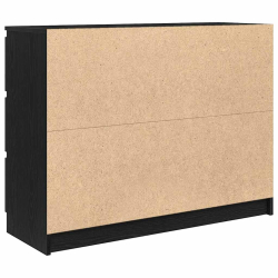 Komoda Czarny Dąb 100x35x76 cm Drewno klejone