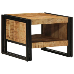 Stolik kawowy 50x50x38 cm lite drewno surowe mango