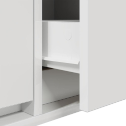 Szafka RTV Biała 60x31x25,5 cm Drewno klejone