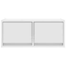 Szafka RTV Biała 60x31x25,5 cm Drewno klejone